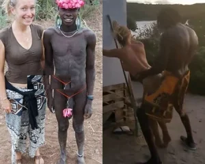 Độc lạ Tây Lông thử thách cho thổ dân Châu Phi địt ngay ngoài trời